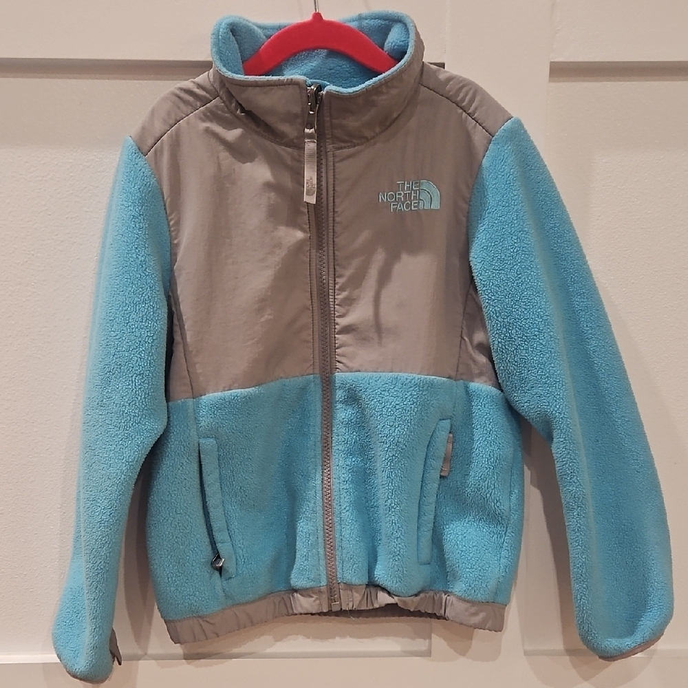 The North Face Kids' Aqua and Gray Fleece Jacket